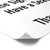 ようこそサインインしてシートポスターを持って ポスター (角)