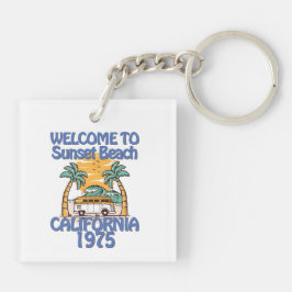 ようこそサンセットビーチ-ヴィンテージVibes キーホルダー