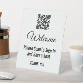 ようこそスキャンしてQRコードにサインイン 台座サイン (インサイチュ)