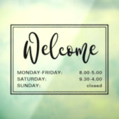 ようこそスクリプトの開く時間を黒く透明 ウィンドウサイン (シート3)