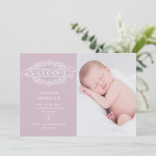 ようこそスクリプトバタフライ赤面誕生のお知らせ 招待状 (スタンド正面)