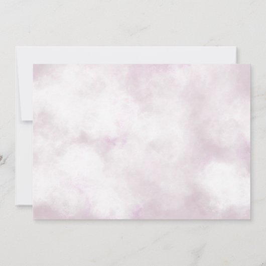 ようこそスクリプトバタフライ赤面誕生のお知らせ 招待状 (裏面)