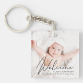 ようこそスクリプトフォト誕生のお知らせ キーホルダー (正面)