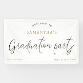 ようこそスクリプト名の年間卒業パーティー 横断幕 (横)