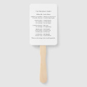 ようこそスクリプト白黒のセレモニーのプログラムの署名 ハンドファン (裏面)