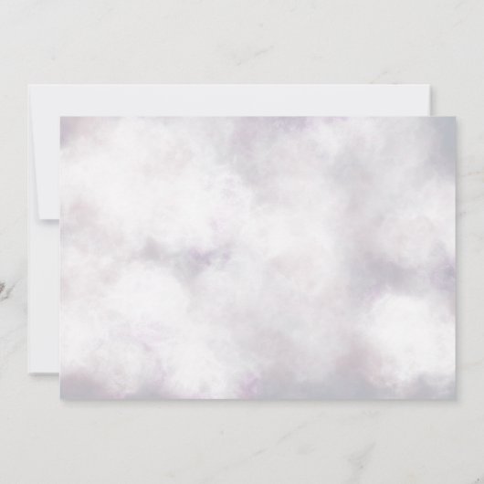 ようこそスクリプト蝶の青の誕生の発表 招待状 (裏面)