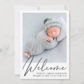 ようこそスクリプト4フォト誕生 案内状 (正面)