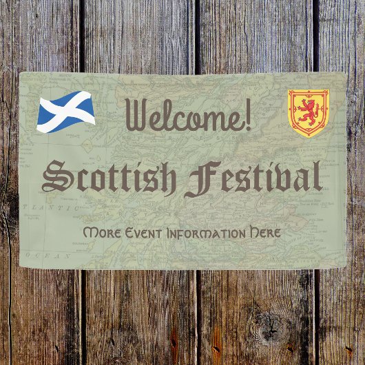 ようこそスコットランドのフェスティバルまたはイベント 横断幕