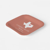 ようこそテキサス州ウェディングパーティカスタムー ペーパープレート (傾斜あり)