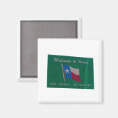 ようこそテキサス州 マグネット (正面/裏面)