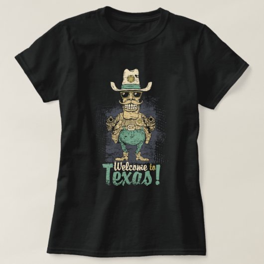 ようこそテキサス州 Tシャツ (デザイン正面)