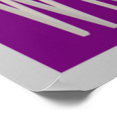 ようこそデザイングレーと紫 ポスター (角)