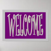 ようこそデザイングレーと紫 ポスター (正面)