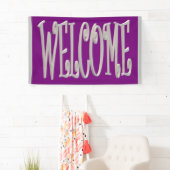 ようこそデザイングレーと紫 横断幕 (インサイチュ)