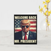 ようこそトランプ大統領のパトリオティシオ米国 カード (黄色い花)