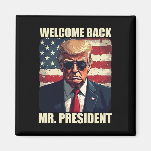 ようこそトランプ大統領のパトリオティシオ米国 マグネット (正面)