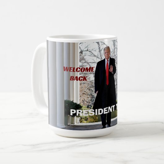 ようこそトランプ大統領 コーヒーマグカップ (正面左)