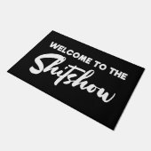 ようこそドアマットザシットショーブラックウィへようこそ ドアマット (アングル)