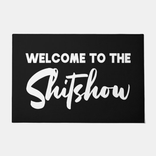 ようこそドアマットザシットショーブラックウィへようこそ ドアマット (正面)