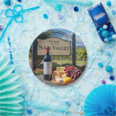 ようこそナパバレーワインボトル ペーパープレート (パーティー)