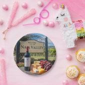 ようこそナパバレーワインボトル ペーパープレート (パーティー)