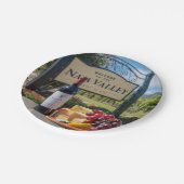 ようこそナパバレーワインボトル ペーパープレート (アングル)