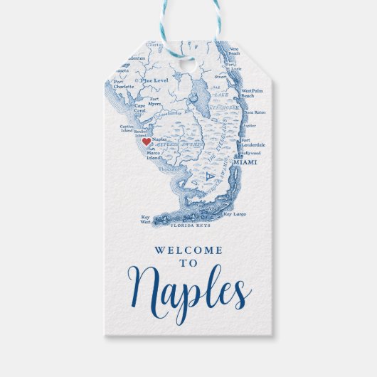 ようこそナポリズフロリダ結婚式の引き出物 ギフトタグ (正面)
