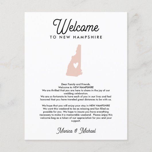 ようこそニューハンプシャーレター&旅程ANY COLOR (正面)