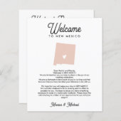 ようこそニューメキシコの手紙と旅程の任意の色 (正面/裏面)