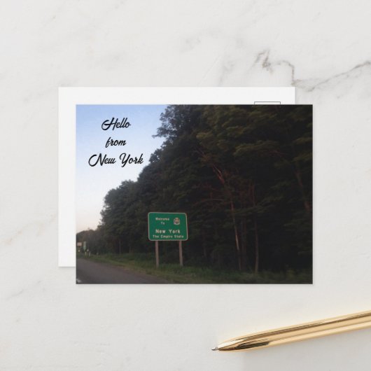 ようこそニューヨーク州 ポストカード (正面/裏面インサイチュ)