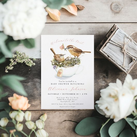 ようこそネストベビーシャワー招待状 招待状