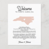 ようこそノースカロライナ文字の旅程ANY COLOR (正面)