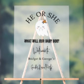 ようこそハロウィーンとジェンダーのパーティーを明らかにする アクリルサイン (ニュートラル)