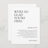 ようこそバッグの挿入 ノートカード (正面/裏面)