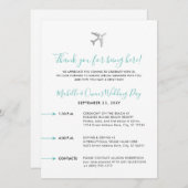 ようこそバッグの目的地の結婚式の旅程 (正面/裏面)