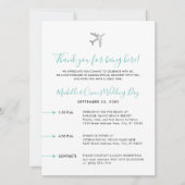 ようこそバッグの目的地の結婚式の旅程 (正面)