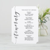 ようこそバッグ結婚の旅程と情報カード プログラム (スタンド正面)