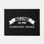 ようこそバナーリボン、会社名 ドアマット (正面)