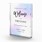 ようこそパステル結婚薄紫の水の色 フォトブロック (右)