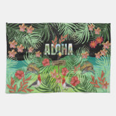 ようこそパラダイストロピカルハワイアン キッチンタオル (横)