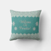 ようこそパラダイスヴィンテージ素朴装飾用クッション クッション (裏面)