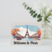 ようこそパリエッフェルタワー ポストカード (スタンド正面)