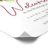 ようこそパーソナライズされたの結婚看板芸術 ポスター (角)