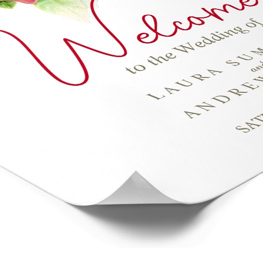 ようこそパーソナライズされたの結婚看板芸術 ポスター (角)