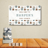 ようこそパーソナライズされたカウボーイパタン赤ちゃんシャワー 横断幕