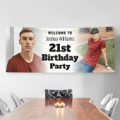 ようこそパーソナライズされたサインフォトメンズ21歳の誕生日 横断幕