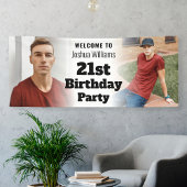ようこそパーソナライズされたサインフォトメンズ21歳の誕生日 横断幕