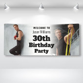 ようこそパーソナライズされたサインフォトメンズ30th誕生日 横断幕