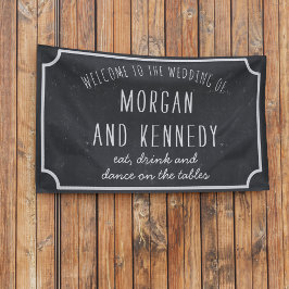 ようこそパーソナライズされたシャルボ結婚ードのバナー 横断幕