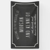 ようこそパーソナライズされたシャルボ結婚ードのバナー 横断幕 (縦)